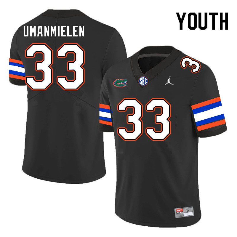 Youth #33 Princely Umanmielen Florida Gators College Football Jerseys Stitched-Black